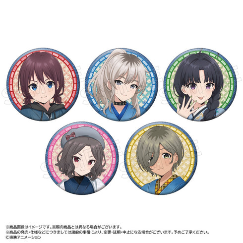 『ガールズバンドクライ』描き下ろし和装デニムver. トレーディンググリッター缶バッジ【BOX】