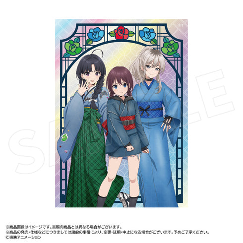 『ガールズバンドクライ』描き下ろし和装デニムver. オーロラアクリルブロック B 仁菜・桃香・すばる