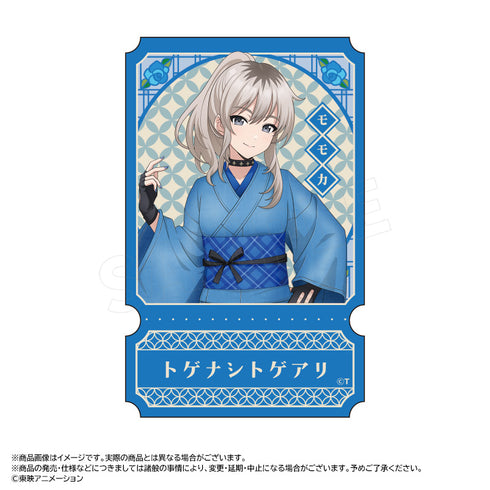 『ガールズバンドクライ』描き下ろし和装デニムver. ダイカットステッカー B 河原木 桃香