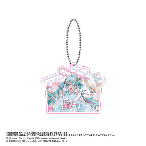 『初音ミク×シナモロール夢桜ver.』アクリルキーホルダー A