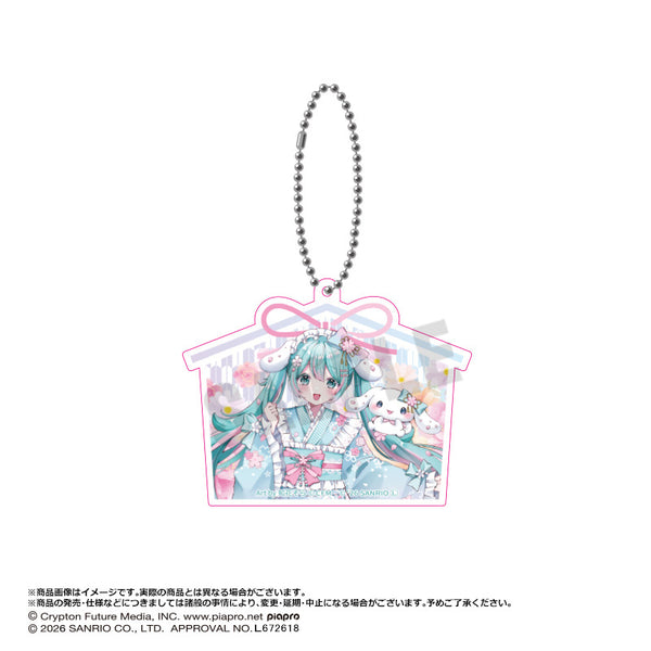 『初音ミク×シナモロール夢桜ver.』アクリルキーホルダー A