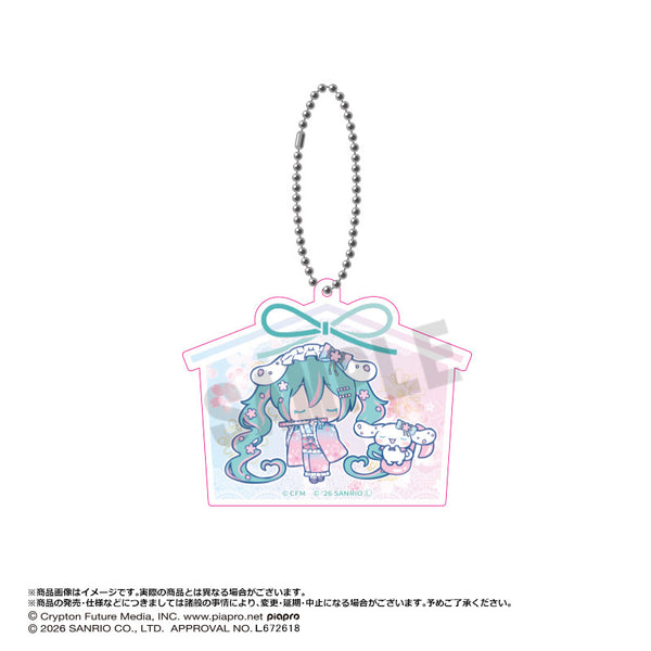 『初音ミク×シナモロール夢桜ver.』アクリルキーホルダー B