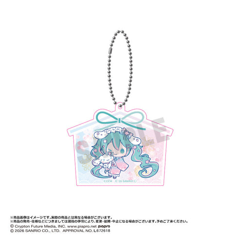 『初音ミク×シナモロール夢桜ver.』アクリルキーホルダー C