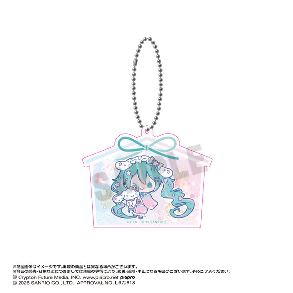 『初音ミク×シナモロール夢桜ver.』アクリルキーホルダー C
