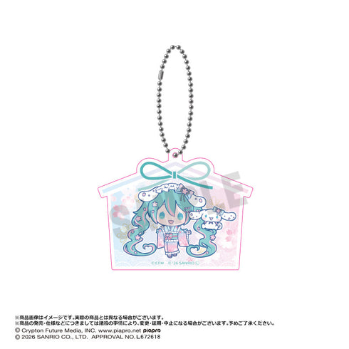 『初音ミク×シナモロール夢桜ver.』アクリルキーホルダー D