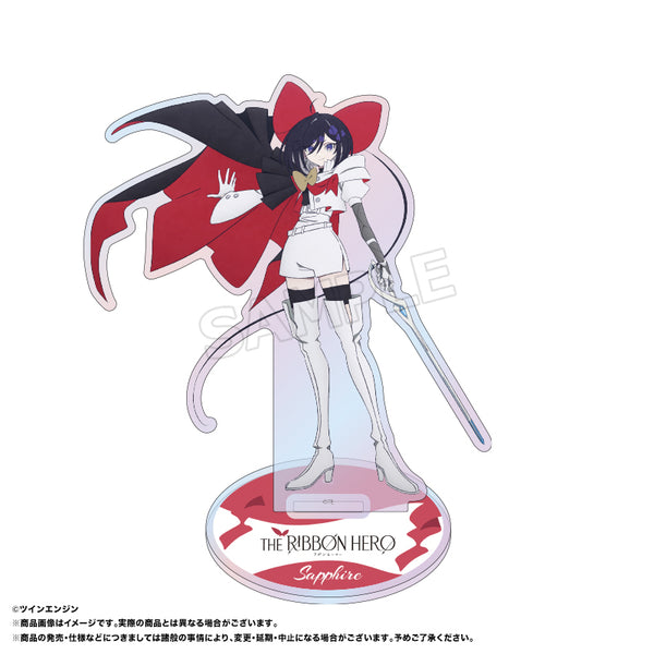 《THE RIBBON HERO 絲帶英雄》極光壓克力立牌 A 藍寶石(絲帶騎士)