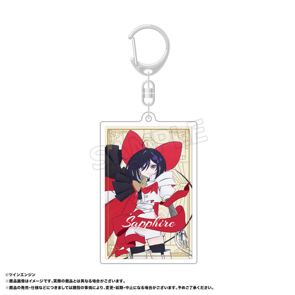『THE RIBBON HERO リボンヒーロー』スクエアキーホルダー A サファイア(リボンの騎士)