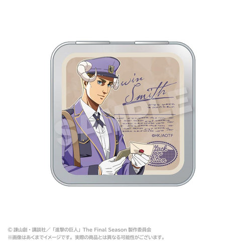 『進撃の巨人』コレクション缶ケース おとどけメェるVer.(描き下ろし) エルヴィン・スミス