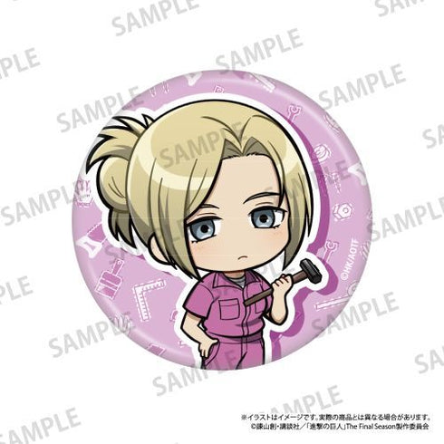 『進撃の巨人』丸型缶バッジ アニ・レオンハート(ミニキャラ)(DIY)