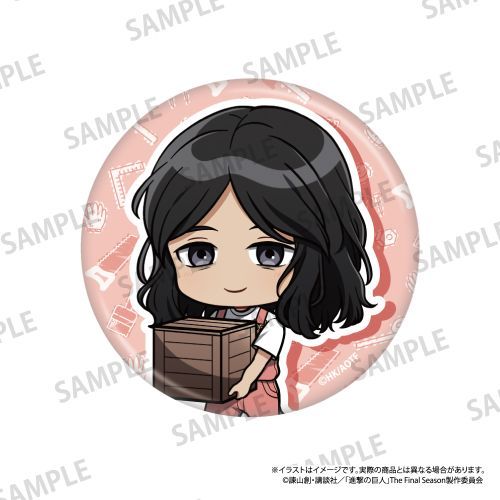 『進撃の巨人』丸型缶バッジ ピーク・フィンガー(ミニキャラ)(DIY)