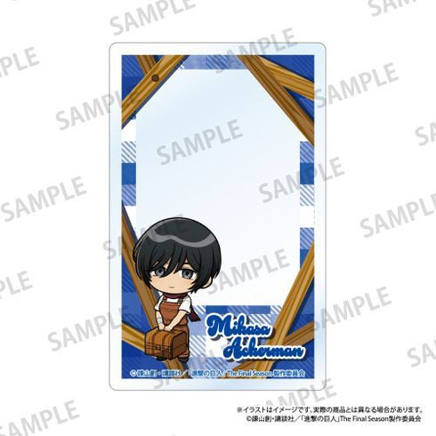 『進撃の巨人』アクリルカード ミカサ・アッカーマン(ミニキャラ)(DIY)
