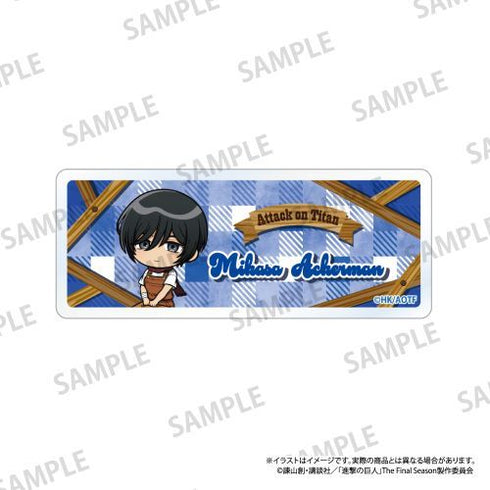 『進撃の巨人』アクリルネームプレート ミカサ・アッカーマン(ミニキャラ)(DIY)