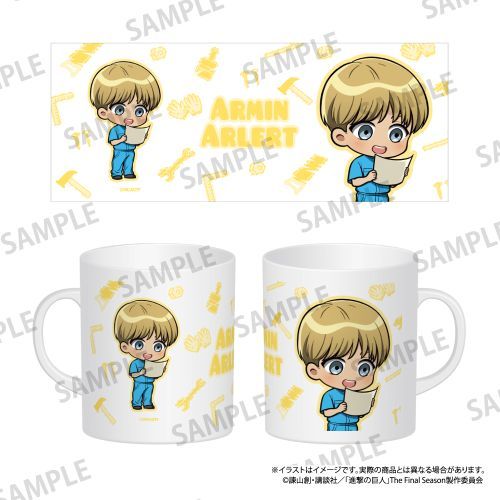 『進撃の巨人』フルカラーマグカップ アルミン・アルレルト(ミニキャラ)(DIY)
