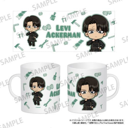 『進撃の巨人』フルカラーマグカップ リヴァイ・アッカーマン(ミニキャラ)(DIY)