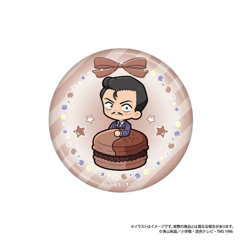 『名探偵コナン』丸型缶バッジ 毛利小五郎SD マカロンコレクションvol.1
