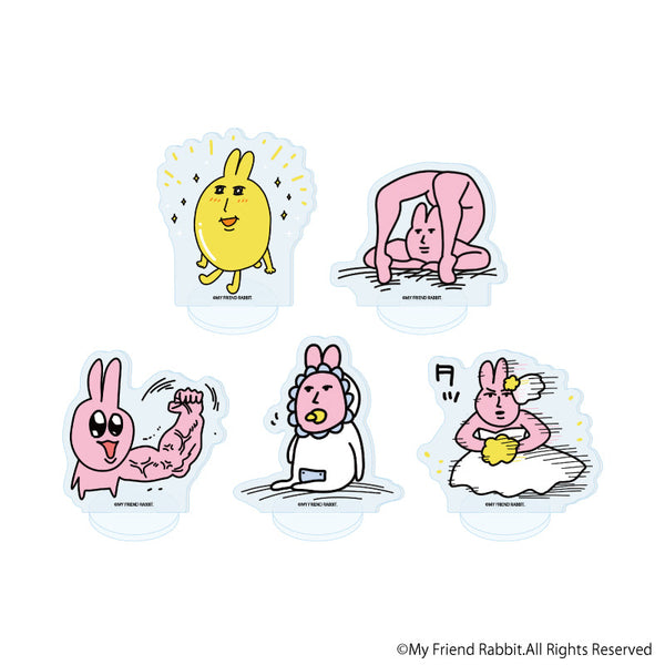 『優しいうさぎさん』アクリルぷちスタンド01/コンプリートセット(全5種)(公式イラスト)