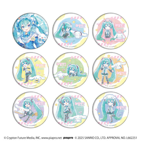 『初音ミク×シナモロール』ホログラム缶バッジ(57mm)02/コンプリートセット(全9種)(コラボイラスト)