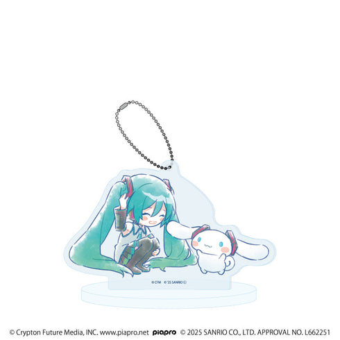 『初音ミク×シナモロール』アクリルスタンドキーホルダー21/(グラフアートイラスト)