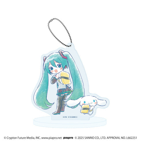 『初音ミク×シナモロール』アクリルスタンドキーホルダー23/(グラフアートイラスト)【202609再販】