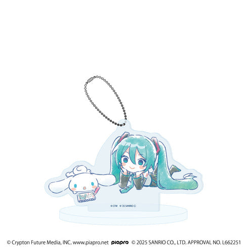 『初音ミク×シナモロール』アクリルスタンドキーホルダー24/(グラフアートイラスト)【202609再販】