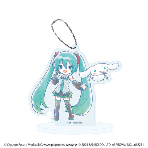 『初音ミク×シナモロール』アクリルスタンドキーホルダー25/(グラフアートイラスト)【202609再販】