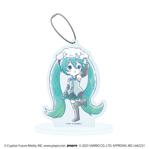 『初音ミク×シナモロール』アクリルスタンドキーホルダー28/(グラフアートイラスト)【202609再販】