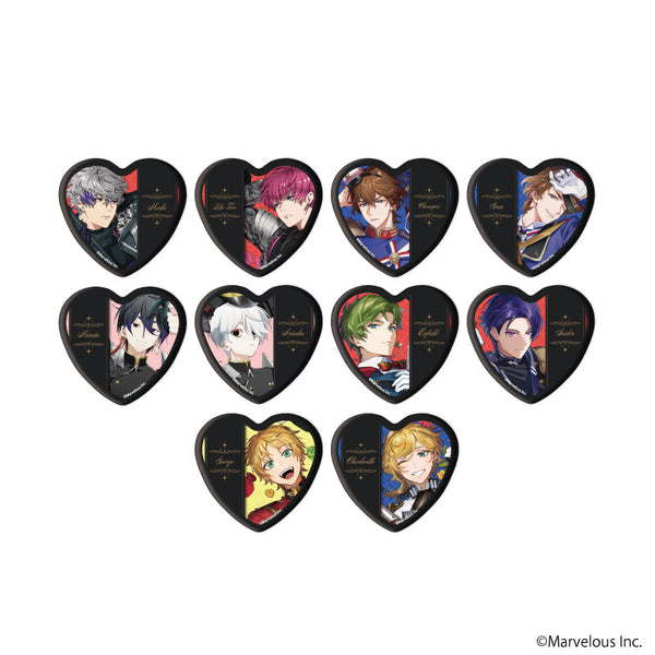 『千銃士:Rhodoknight』ハート型缶バッジ01/CDジャケットver. BOX(全10種)(公式イラスト)