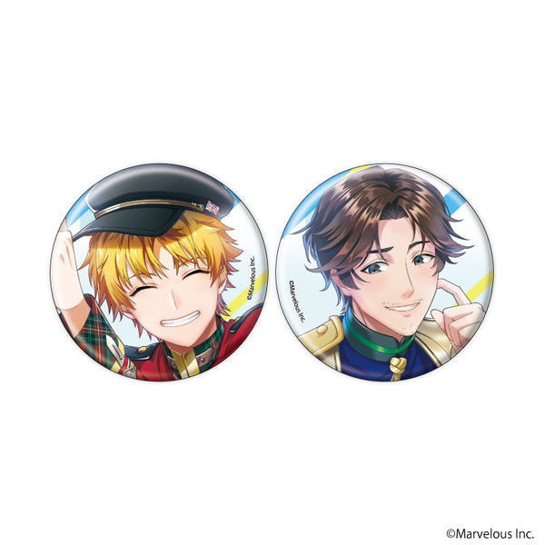 『千銃士:Rhodoknight』缶バッジ2個セット03/ジョージ&十手(公式イラスト)