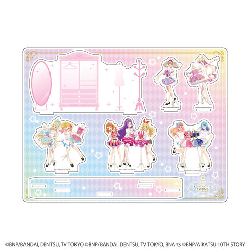 『オールアイカツ!大衣装展!!』アクリルジオラマ01/集合デザイン(描き下ろしイラスト)