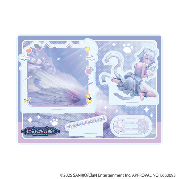 『にゃんたじあ!』プレミアム アクリルジオラマプレート02/若魔白ソーダ 2025誕生日ver.(公式イラスト)