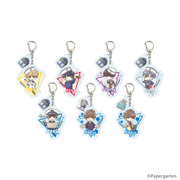 『恋とプロデューサー~EVOL×LOVE~』パーツ付きアクリルキーホルダー04/コンプリートセット(全7種)(グラフアートイラスト)