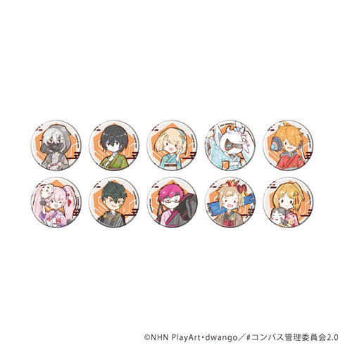 『#コンパス2.0 戦闘摂理解析システム』缶バッジ01/コンプリートセット(全10種)(グラフアートイラスト)