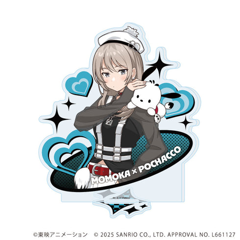 『ガールズバンドクライ×サンリオキャラクターズ』アクリルスタンド02/河原木 桃香×ポチャッコ(コラボイラスト)