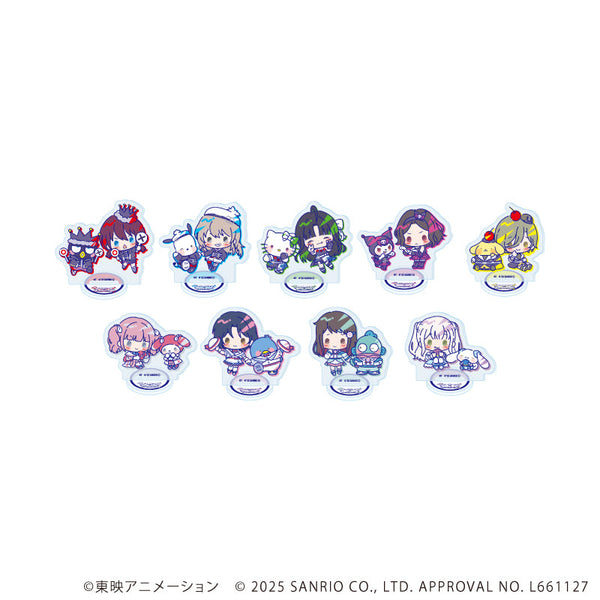 『ガールズバンドクライ×サンリオキャラクターズ』アクリルぷちスタンド01/コンプリートセット(全9種) ミニキャラデザイン(コラボイラスト)