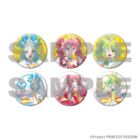 『プリンセッション・オーケストラ』ホログラム缶バッジ(57mm)01/コンプリートセット(全6種)(描き下ろしイラスト)