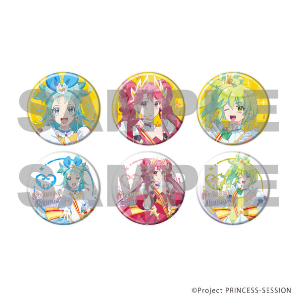 『プリンセッション・オーケストラ』ホログラム缶バッジ(57mm)01/コンプリートセット(全6種)(描き下ろしイラスト)