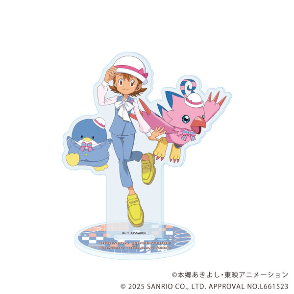 『デジモンアドベンチャー×サンリオキャラクターズ』アクリルスタンド03/武之内空&ピヨモン×タキシードサム(コラボイラスト)