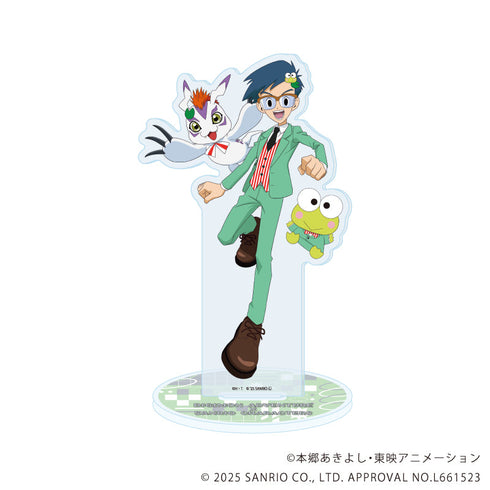 『デジモンアドベンチャー×サンリオキャラクターズ』アクリルスタンド06/城戸丈&ゴマモン×けろけろけろっぴ(コラボイラスト)