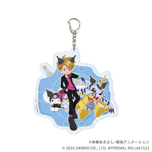 『デジモンアドベンチャー×サンリオキャラクターズ』デカアクリルキーホルダー02/石田ヤマト&ガブモン×クロミ(コラボイラスト)