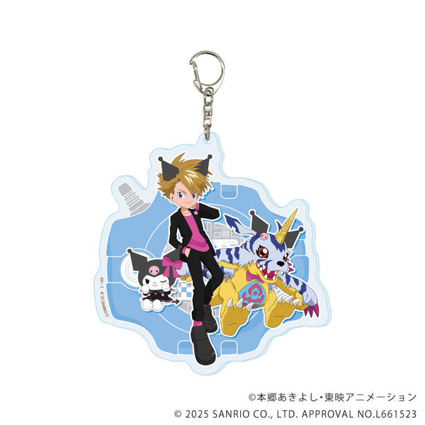 『デジモンアドベンチャー×サンリオキャラクターズ』デカアクリルキーホルダー02/石田ヤマト&ガブモン×クロミ(コラボイラスト)