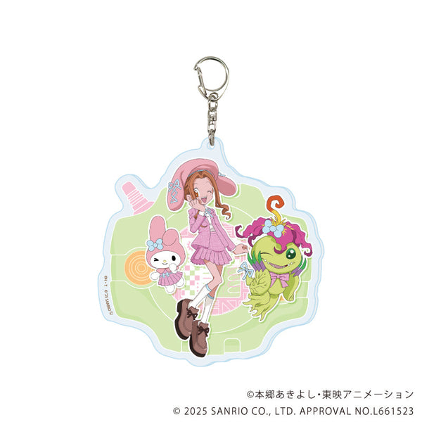 『デジモンアドベンチャー×サンリオキャラクターズ』デカアクリルキーホルダー05/太刀川ミミ&パルモン×マイメロディ(コラボイラスト)