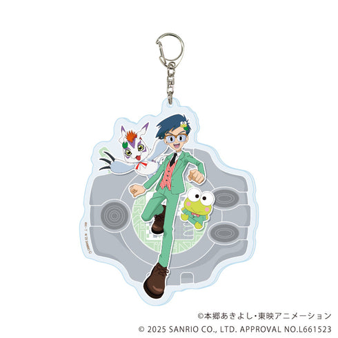 『デジモンアドベンチャー×サンリオキャラクターズ』デカアクリルキーホルダー06/城戸丈&ゴマモン×けろけろけろっぴ(コラボイラスト)