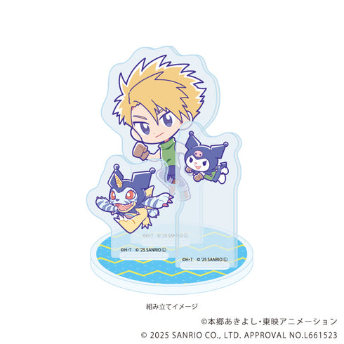 『デジモンアドベンチャー×サンリオキャラクターズ』アクリルスタンドプレート02/石田ヤマト&ガブモン×クロミ(コラボイラスト)