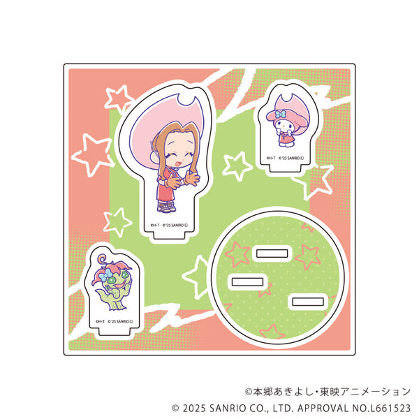 『デジモンアドベンチャー×サンリオキャラクターズ』アクリルスタンドプレート05/太刀川ミミ&パルモン×マイメロディ(コラボイラスト)