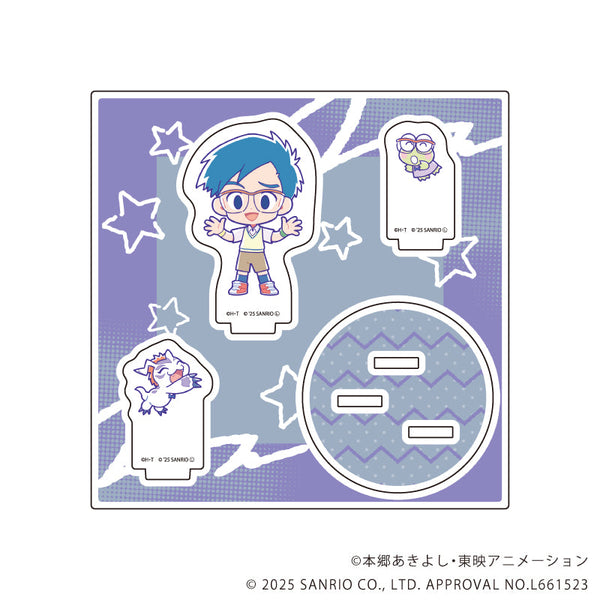 『デジモンアドベンチャー×サンリオキャラクターズ』アクリルスタンドプレート06/城戸丈&ゴマモン×けろけろけろっぴ(コラボイラスト)
