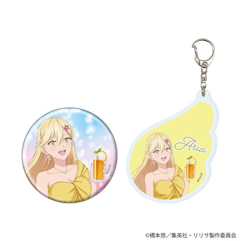『2.5次元の誘惑』アクリルキーホルダー&缶バッジセット04/喜咲 アリア ドレスver.(描き下ろしイラスト)【202608再販】