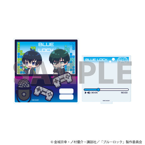 『ブルーロック』アクリルコースタースタンド01/潔 世一&糸師 凛 ゲーム実況ver.(ミニキャライラスト)【202609再販】