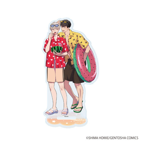 『縞ほっけ先生』アクリルスタンド01/「社会人カップルのSummer Vacation」BLフェア(描き下ろしイラスト)