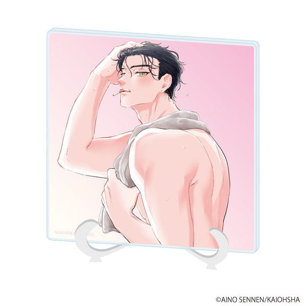 『千年藍乃先生』アクリルアートボード01/「社会人カップルのSummer Vacation」BLフェア(公式イラスト)