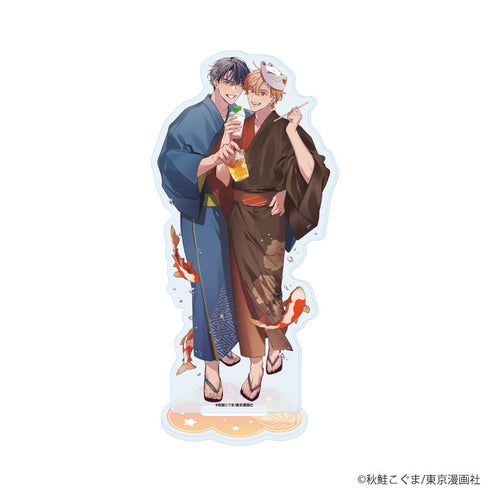 『秋鮭こぐま先生』アクリルスタンド01/「社会人カップルのSummer Vacation」BLフェア(描き下ろしイラスト)